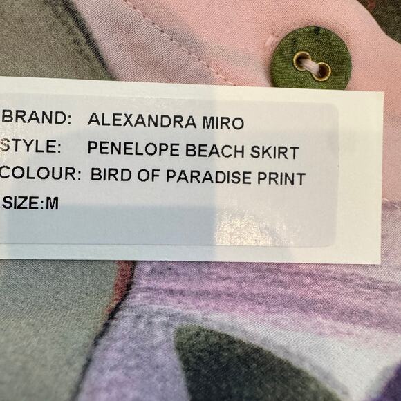 Alexandra Miro Penelope Beach Chiffon Maxi Skirt- Bird of Paradise NEW Medium - Picture 10 of 12